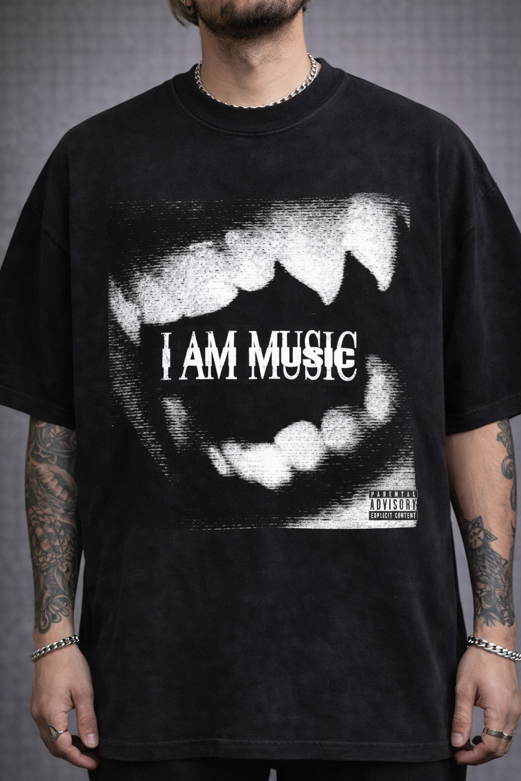 Playboi Carti “I AM MUSIC” Oversized Black T-Shirt | Vintage Rap Poster Back Print Tee