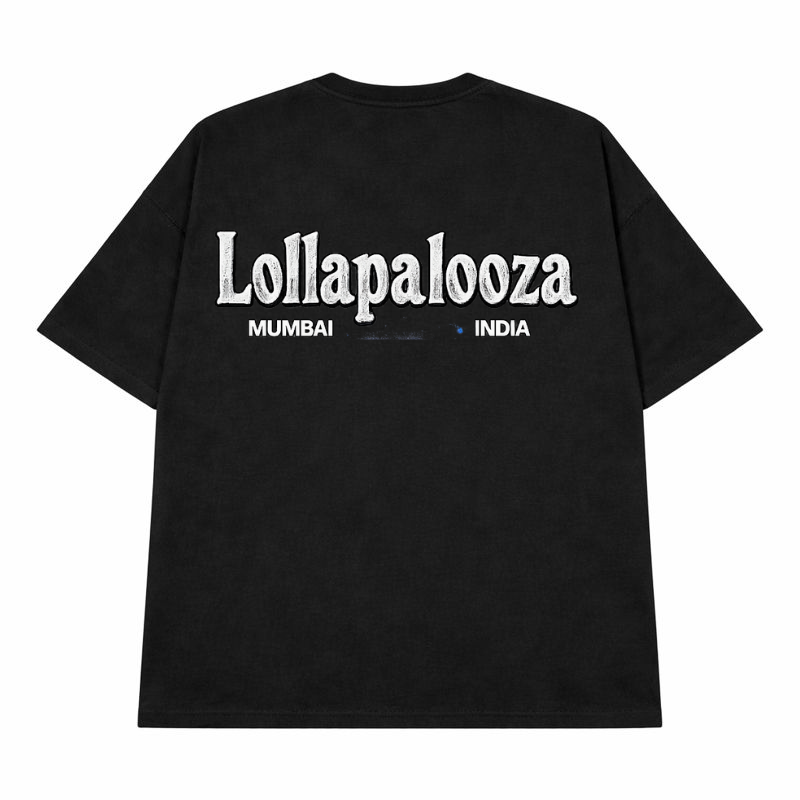 Lollapalooza Heart Oversized Tee (Black)