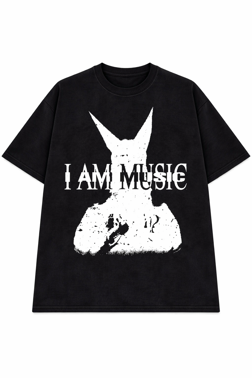 Playboi Carti “MUSIC” Oversized Black T-Shirt | Vintage Poster Back Print Streetwear Tee