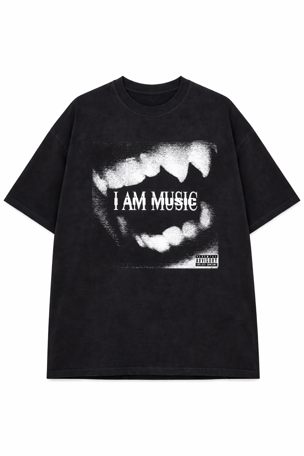 Playboi Carti “I AM MUSIC” Oversized Black T-Shirt | Vintage Rap Poster Back Print Tee